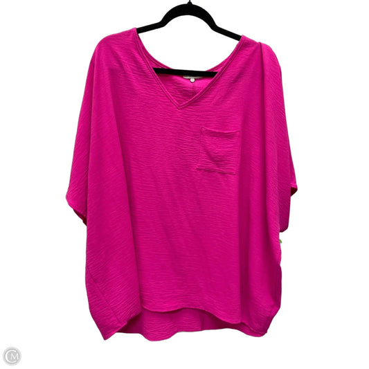 Top Short Sleeve By Jodifl In Pink, Size: 1x