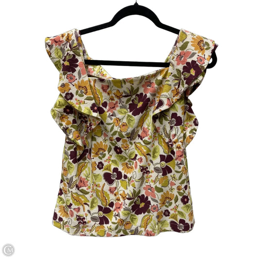 Top Sleeveless By Ann Taylor In Floral Print, Size: M