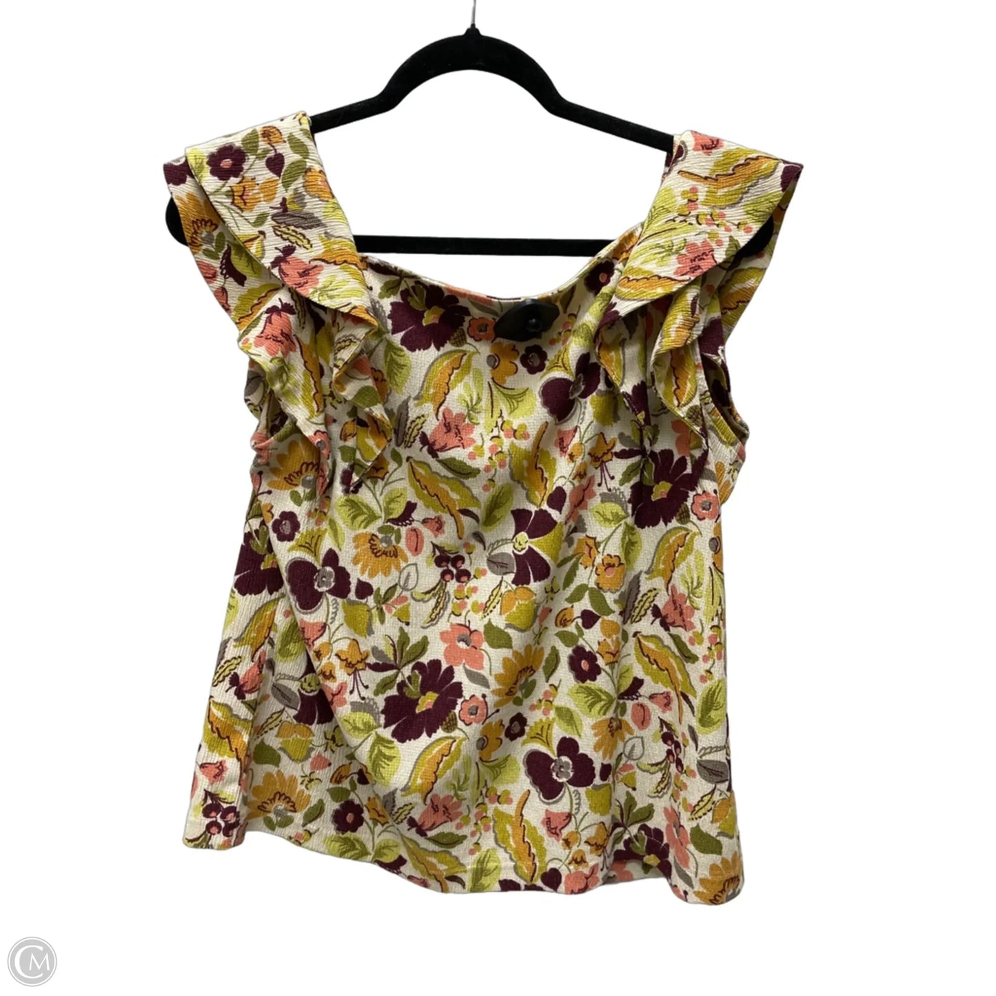 Top Sleeveless By Ann Taylor In Floral Print, Size: M