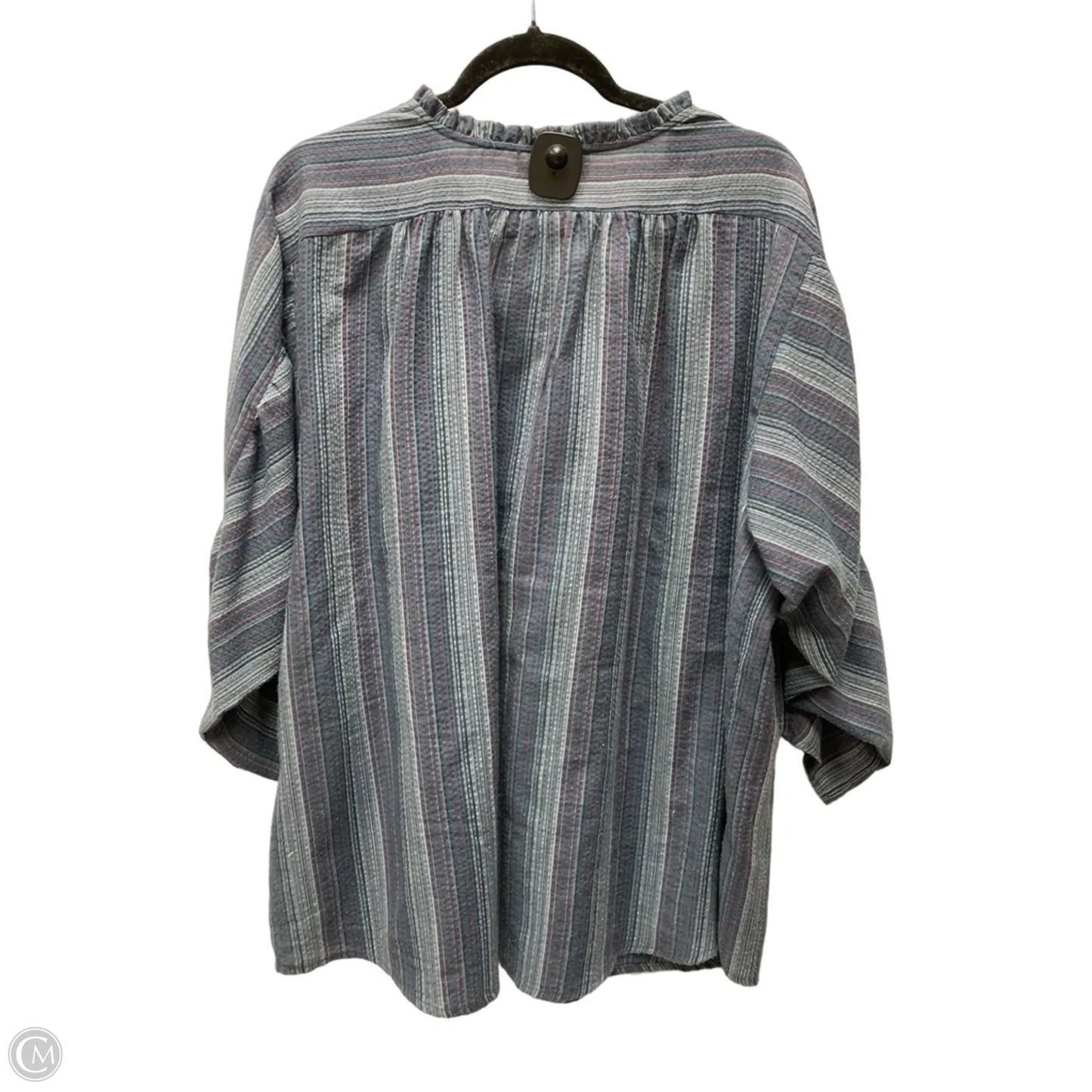 Top Long Sleeve By Ces Femme In Striped Pattern, Size: L
