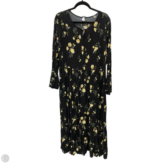 Dress Casual Midi By Old Navy In Floral Print, Size: Xl