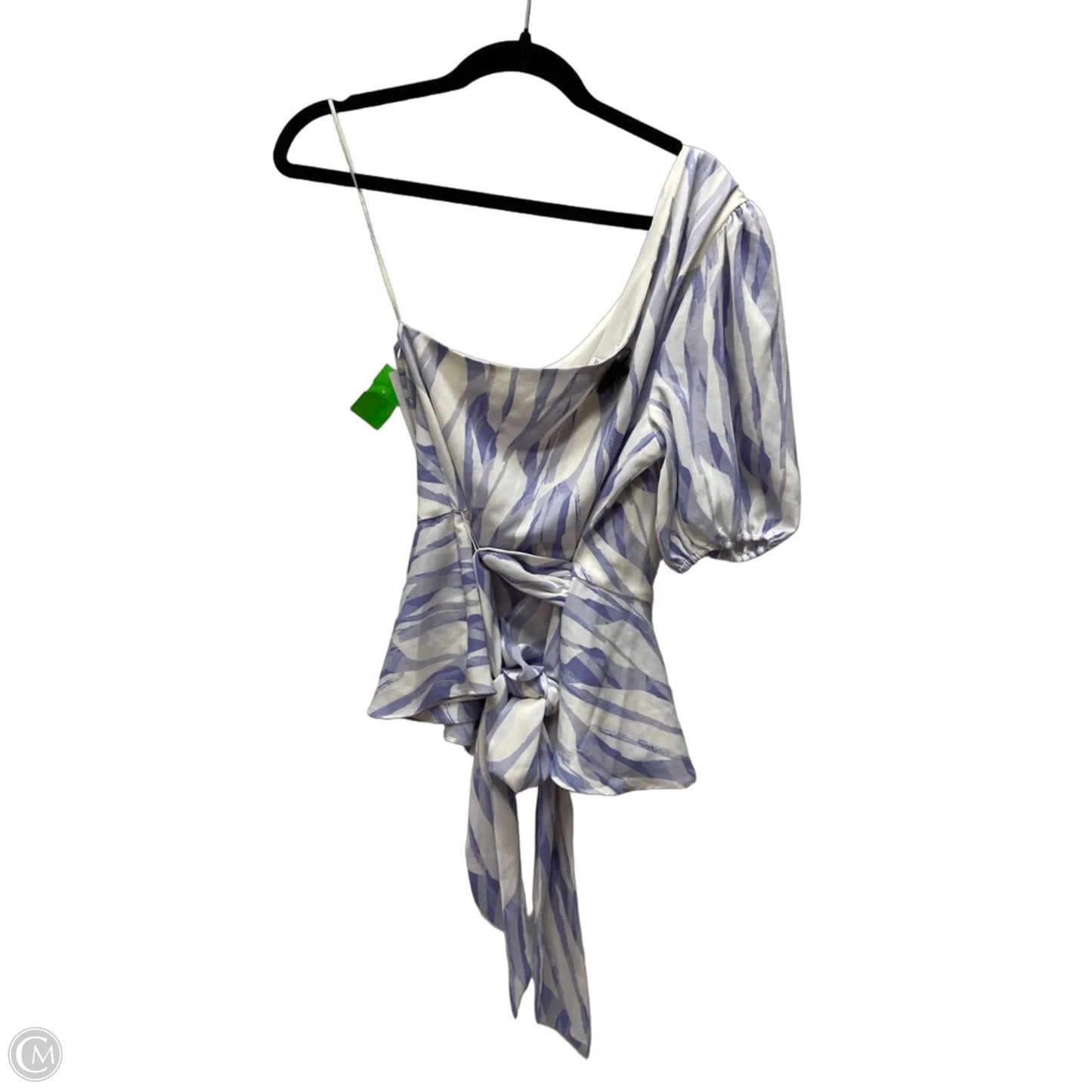 Top Sleeveless By Nine West Apparel In Blue & Cream, Size: L
