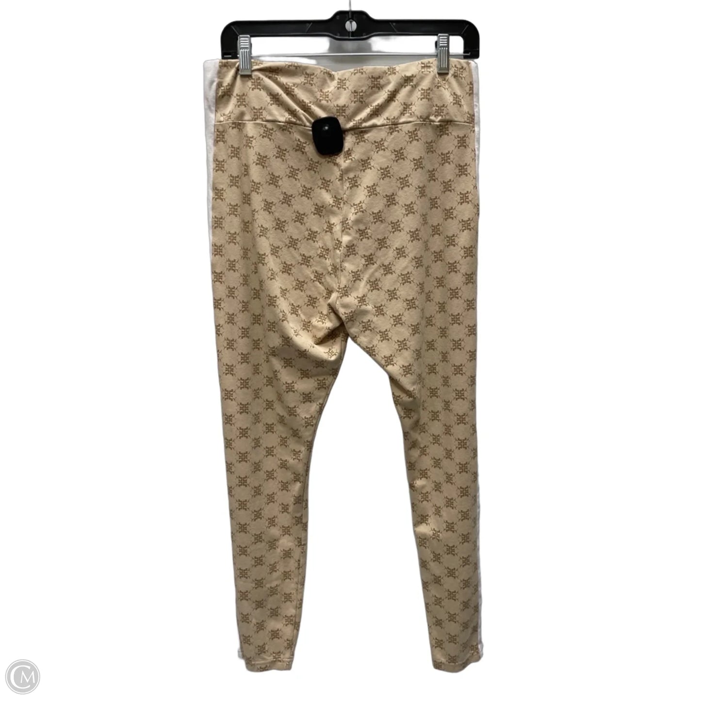 Athletic Leggings By Puma In Tan & White, Size: L