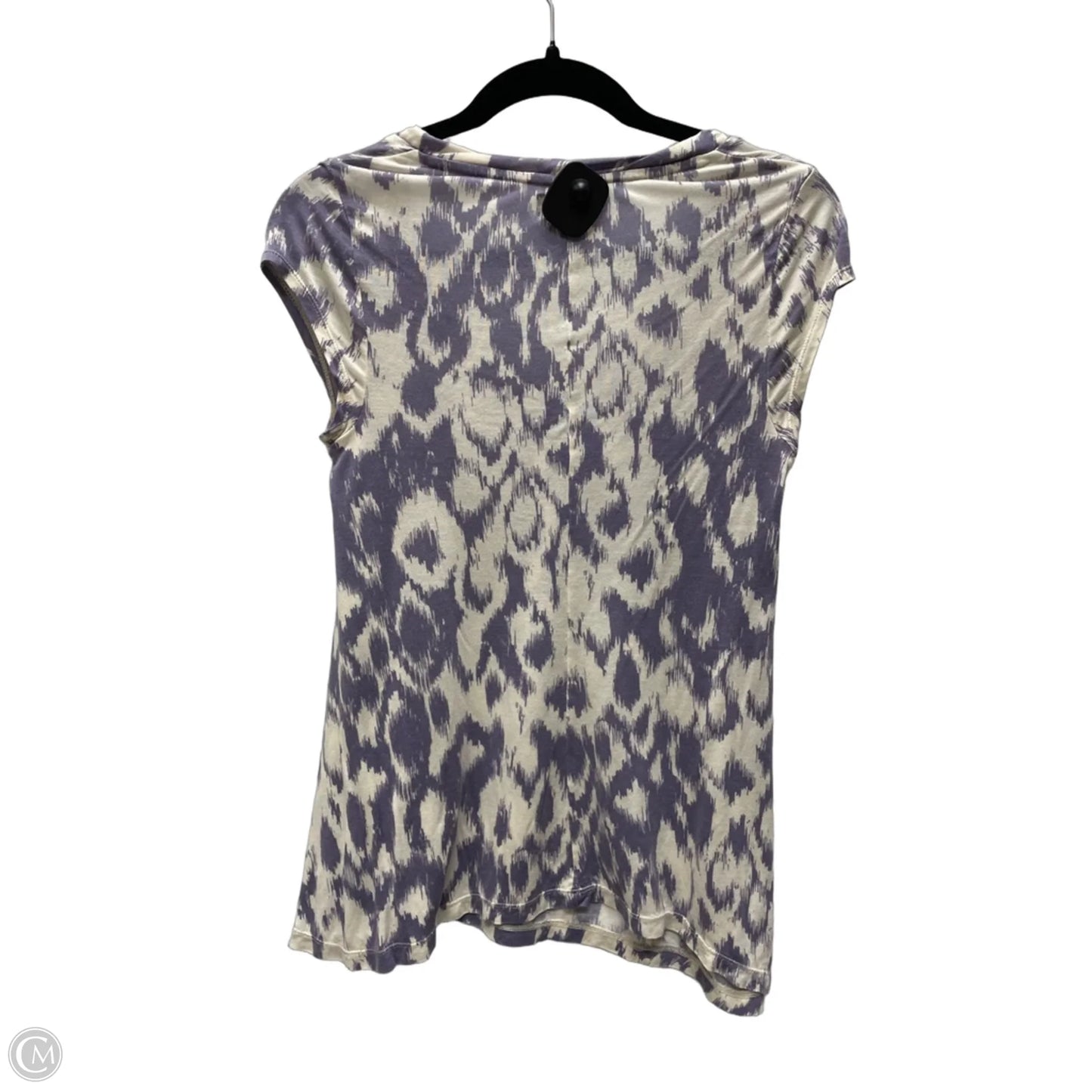 Top Short Sleeve By Deletta In Purple & White, Size: Xs