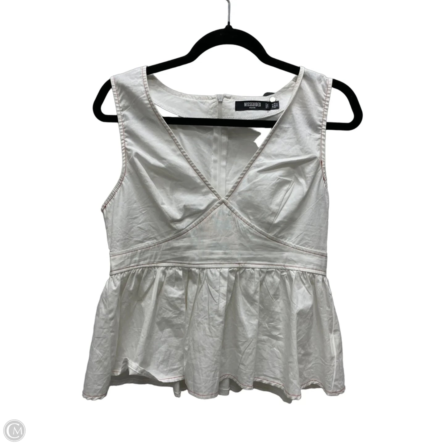 Top Sleeveless By Clothes Mentor In Cream, Size: M
