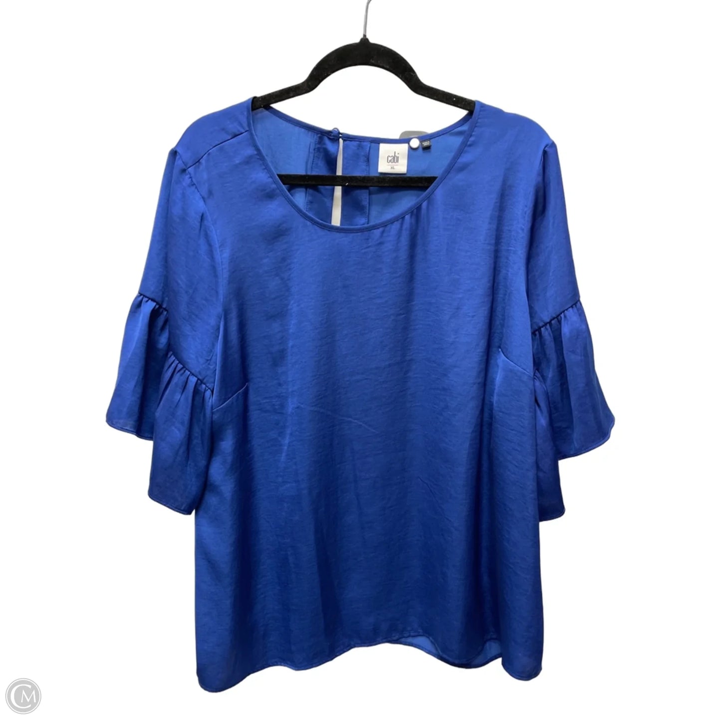 Top Short Sleeve By Cabi In Blue, Size: Xl