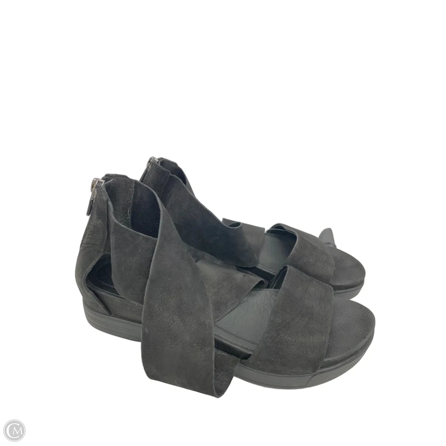 Sandals Heels Platform By Eileen Fisher In Black, Size: 8.5