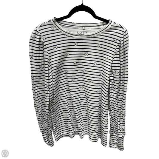 Top Long Sleeve By Loft In Striped Pattern, Size: L