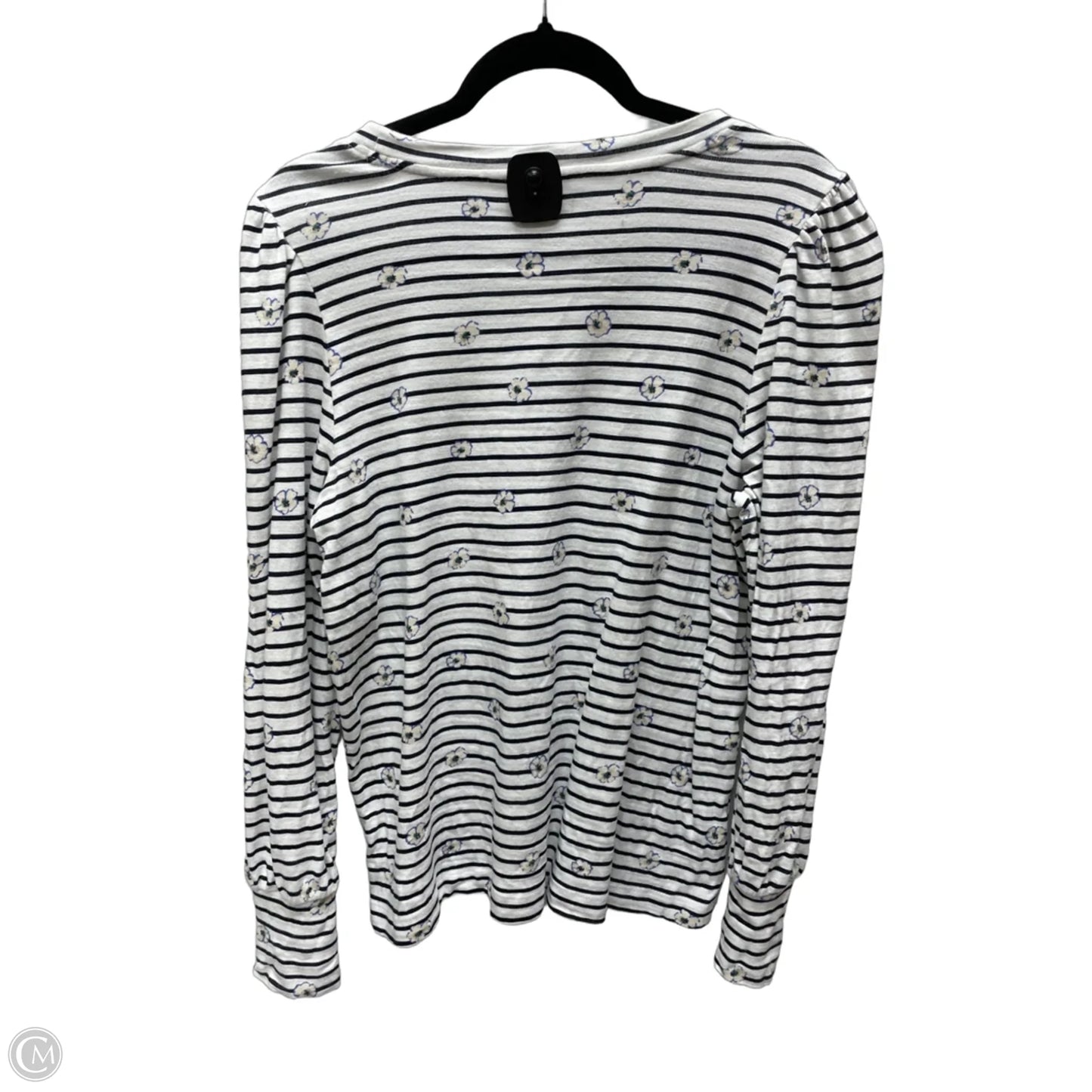 Top Long Sleeve By Loft In Striped Pattern, Size: L