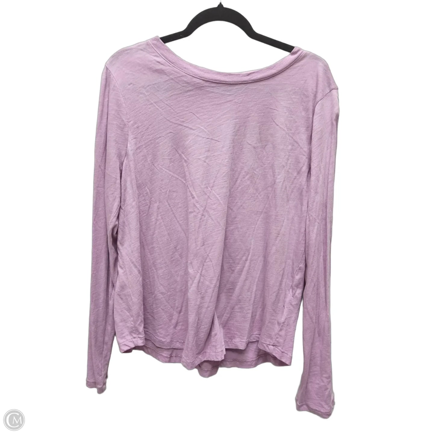 Top Long Sleeve Basic By Madewell In Purple, Size: Xl