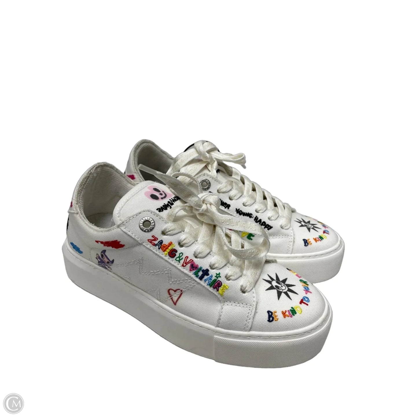 Shoes Sneakers By Zadig And Voltaire In White, Size: 7.5