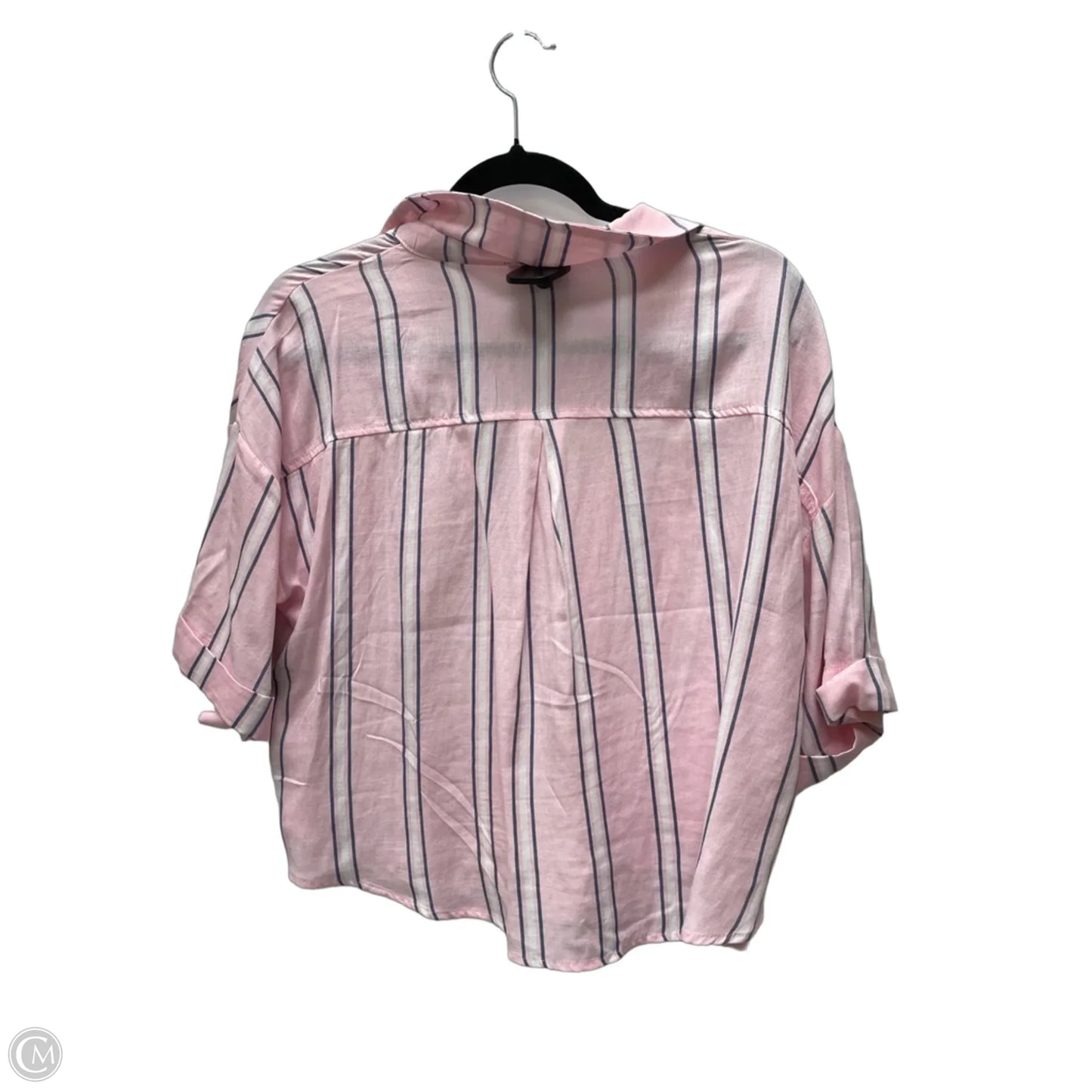 Top Short Sleeve By Milk & Honey In Striped Pattern, Size: M