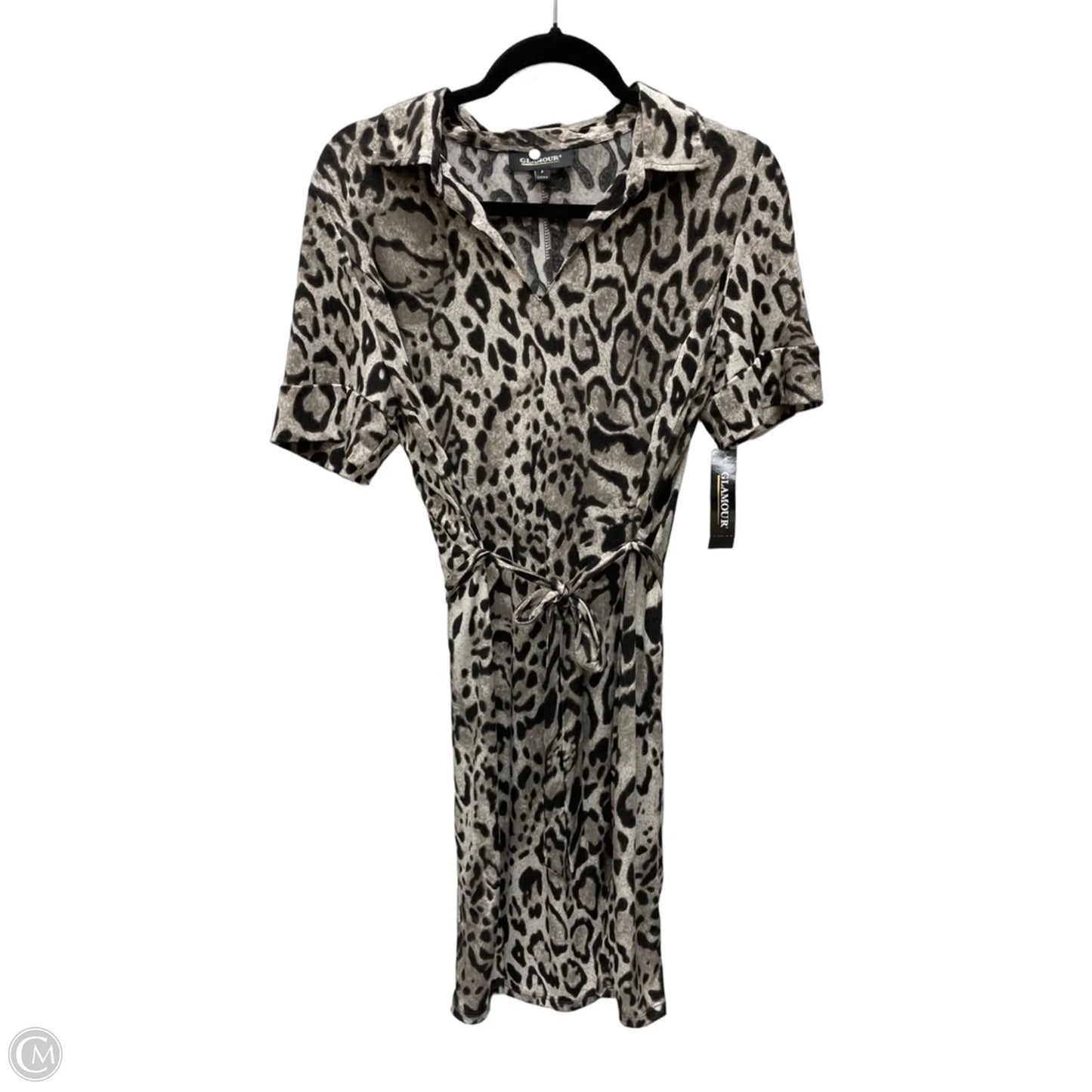 Dress Casual Short By Glamour In Animal Print, Size: M