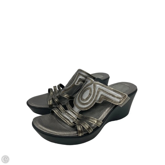 Sandals Heels Wedge By Naot In Silver, Size: 7.5