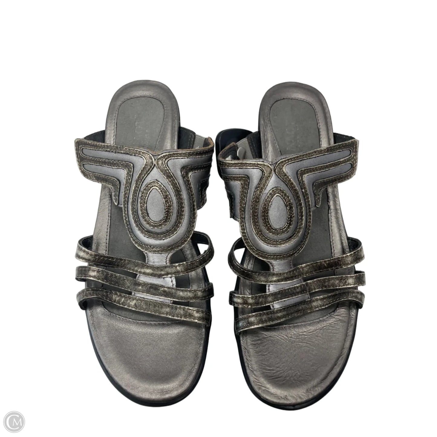 Sandals Heels Wedge By Naot In Silver, Size: 7.5