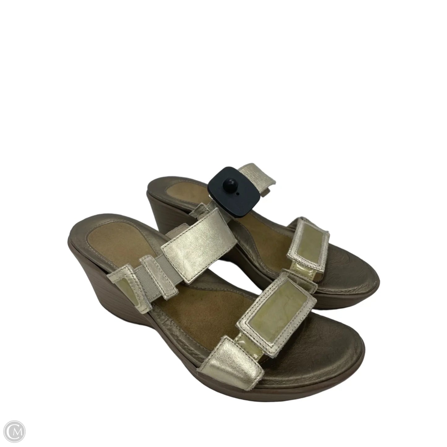 Sandals Heels Wedge By Naot In Gold, Size: 7.5