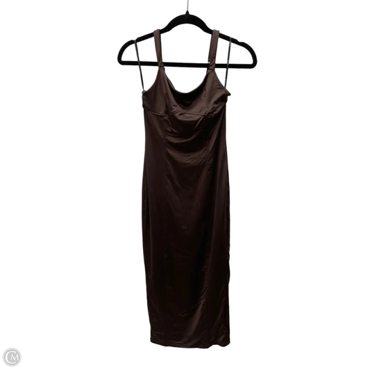 Dress Casual Midi By Forever 21 In Brown, Size: S
