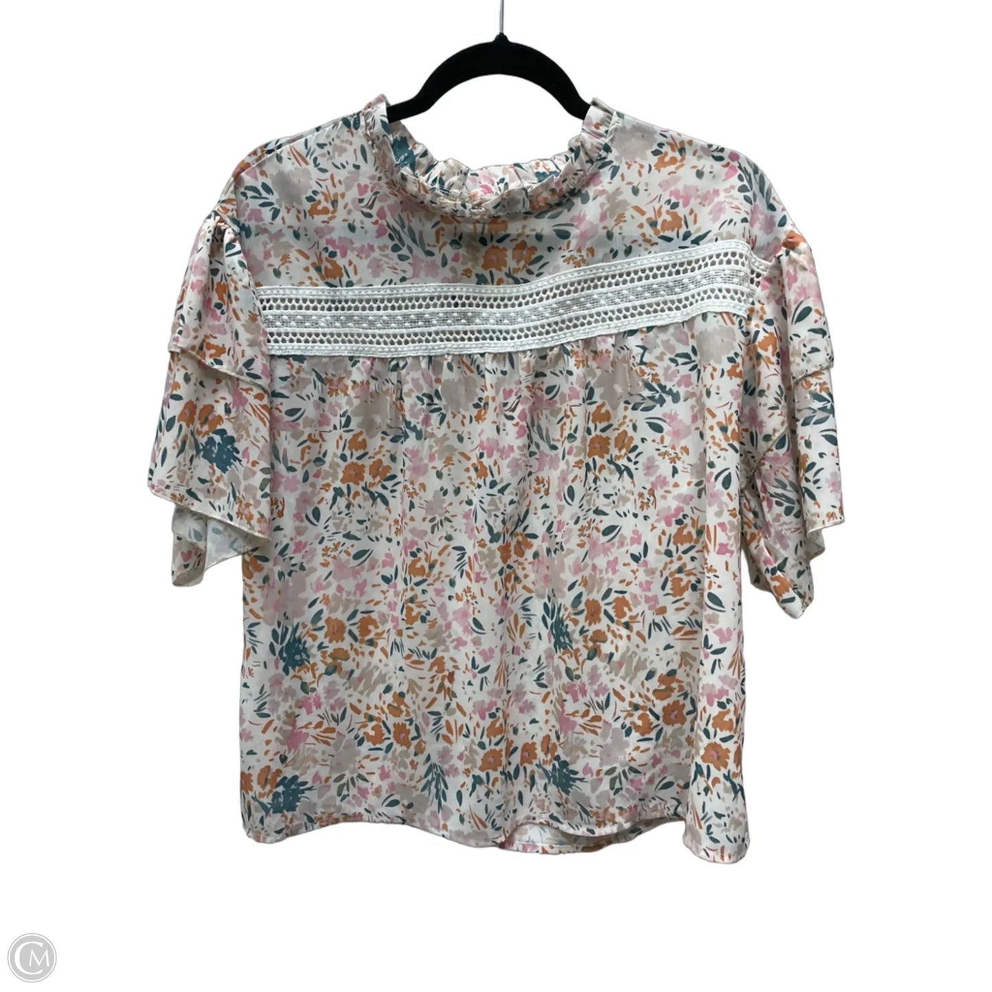 Top Short Sleeve By Clothes Mentor In Floral Print, Size: S