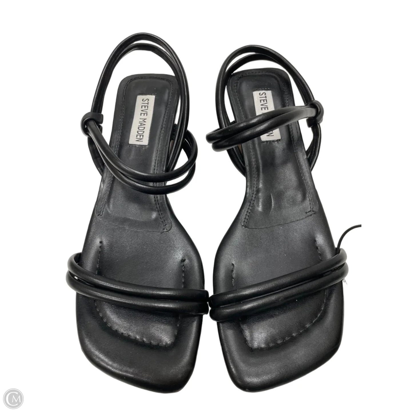 Sandals Heels Block By Steve Madden In Black, Size: 7.5