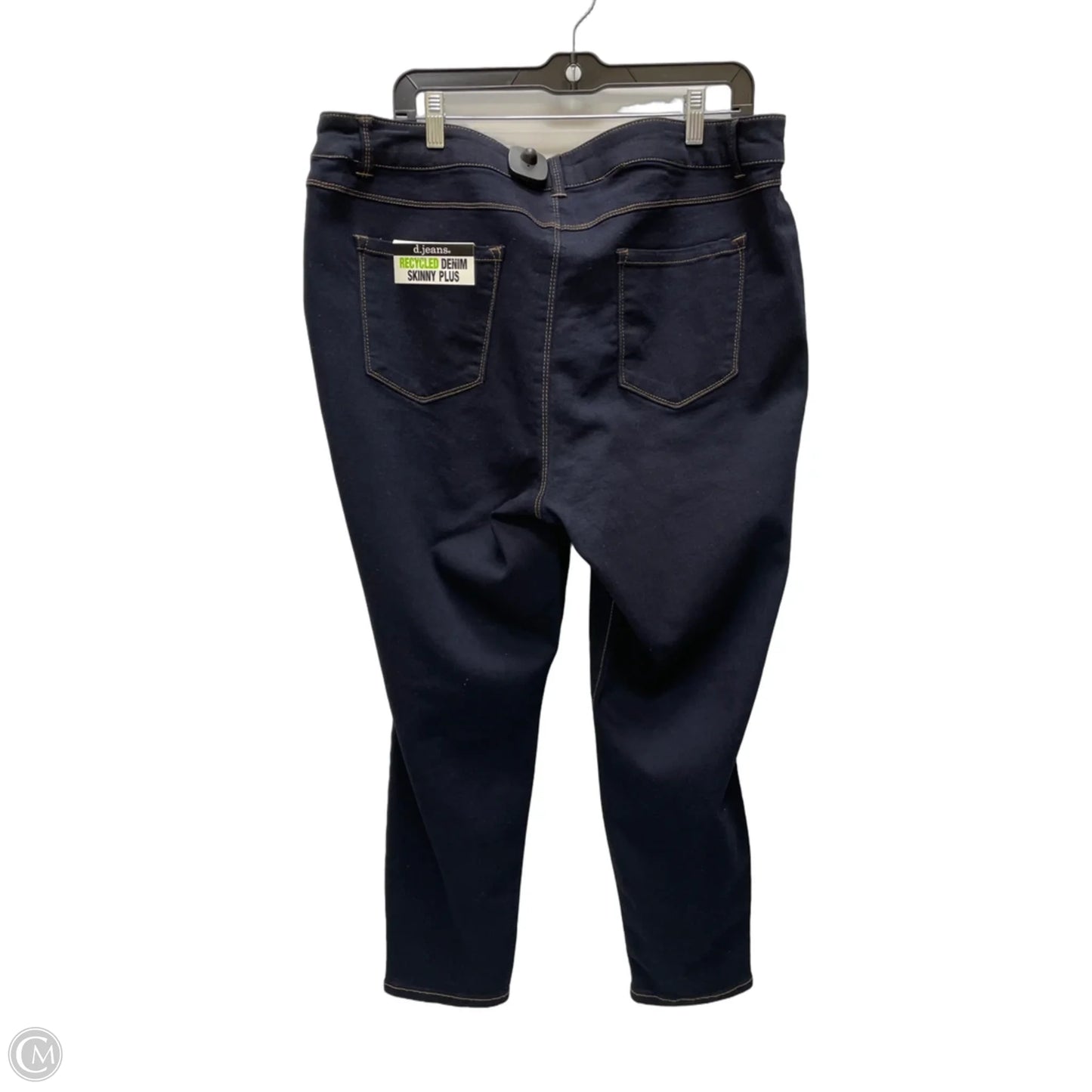 Jeans Skinny By D Jeans In Blue Denim, Size: 22