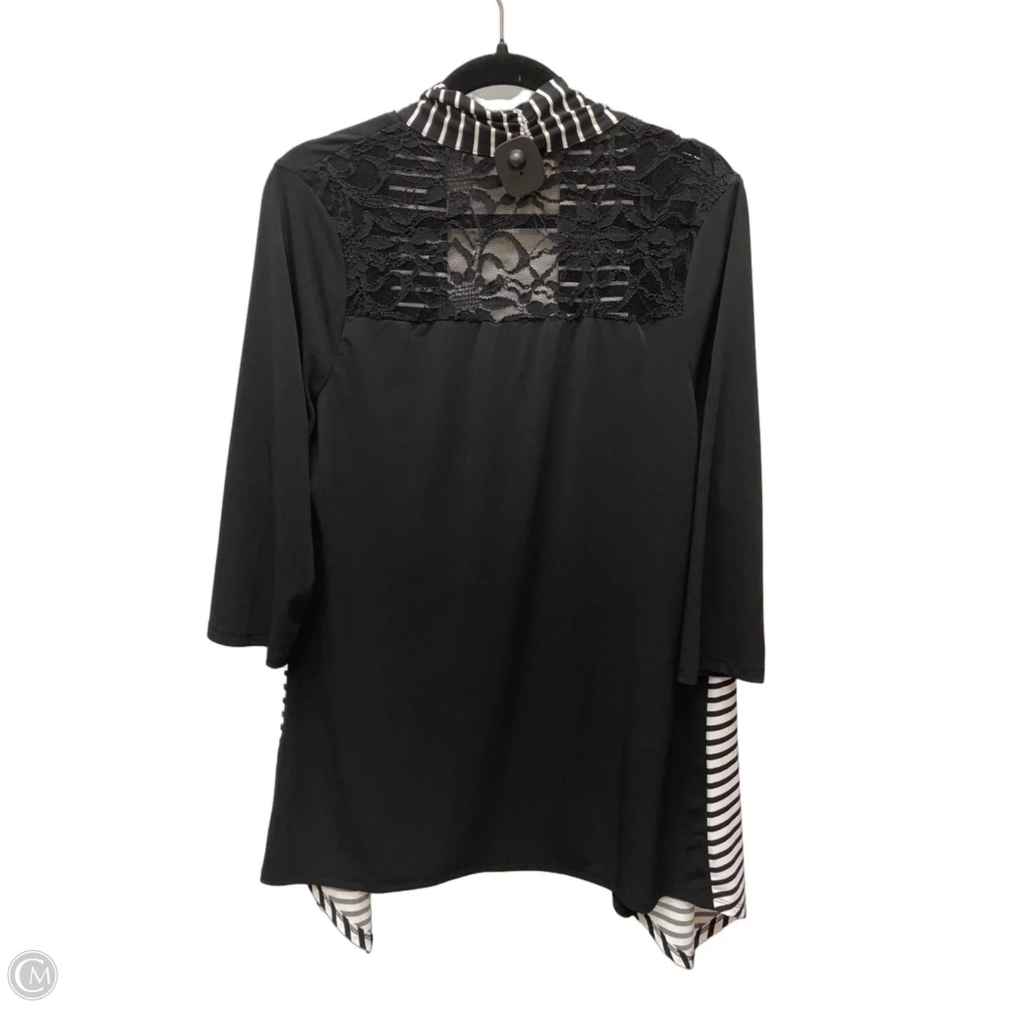 Cardigan By Chicos In Black & White, Size: 1x