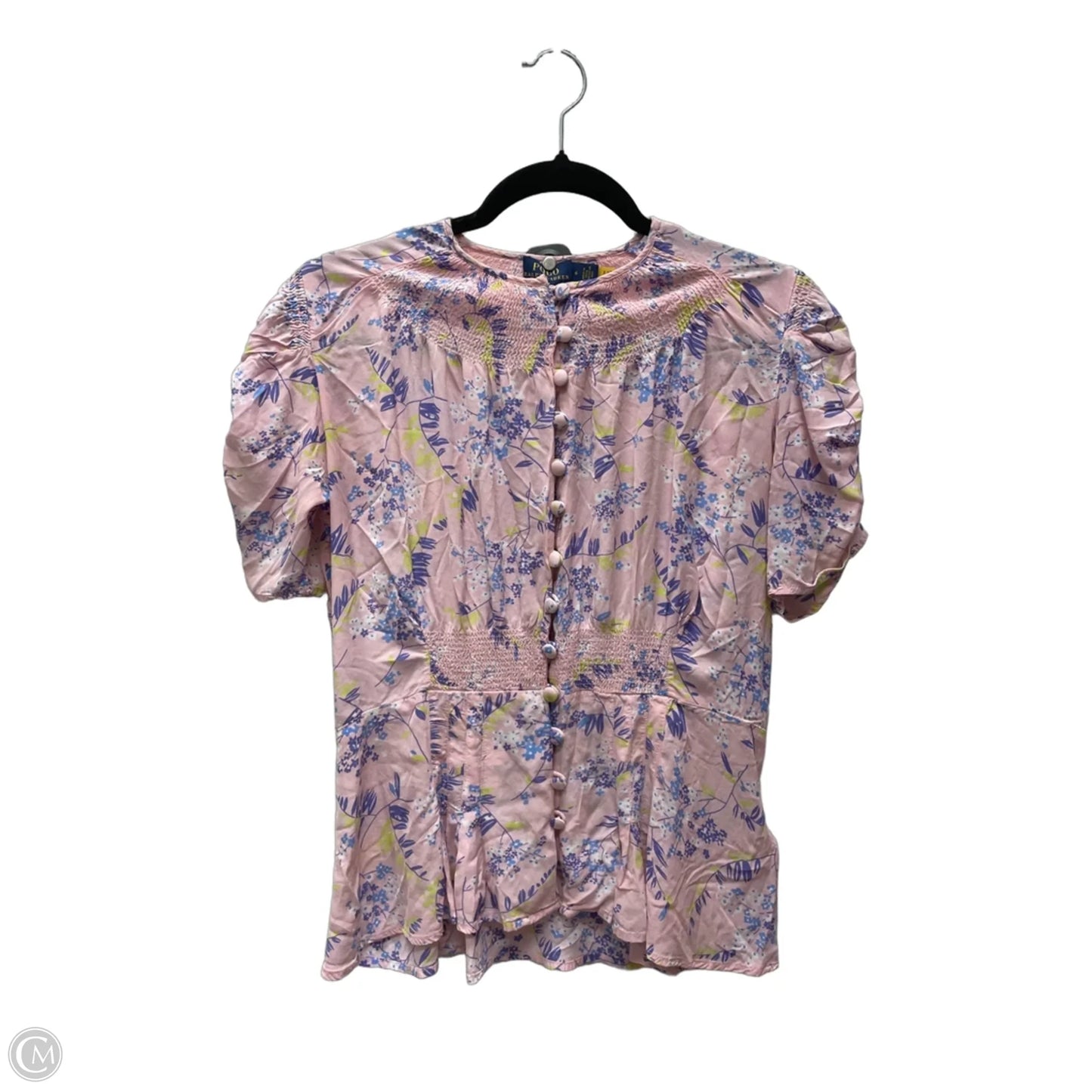 Top Short Sleeve By Polo Ralph Lauren In Floral Print, Size: S