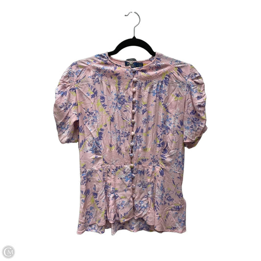 Top Short Sleeve By Polo Ralph Lauren In Floral Print, Size: S