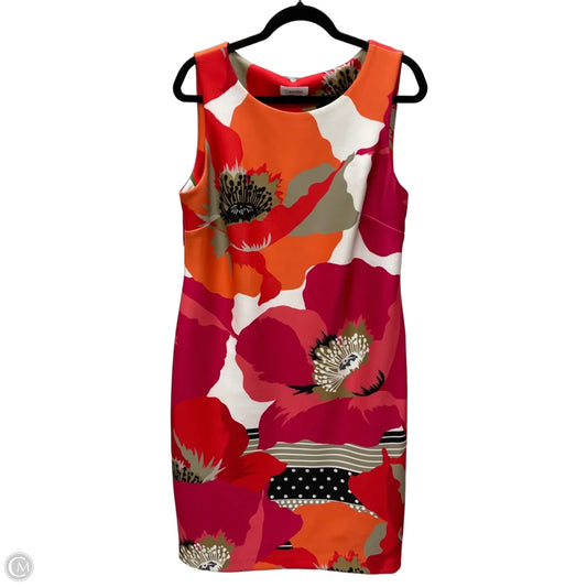 Dress Work By Calvin Klein In Multi-colored, Size: L