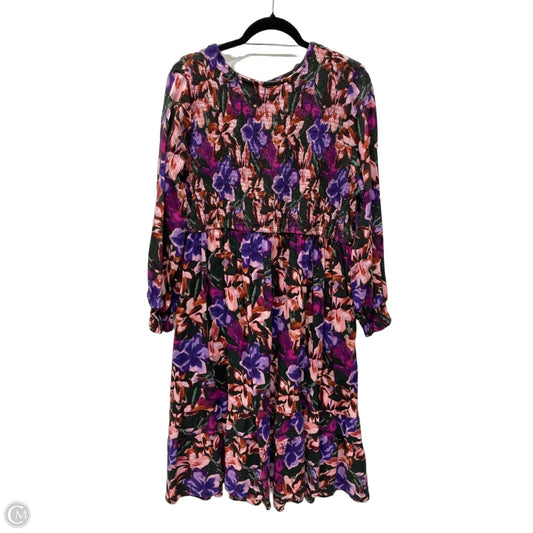 Dress Casual Midi By Terra & Sky In Floral Print, Size: 2x