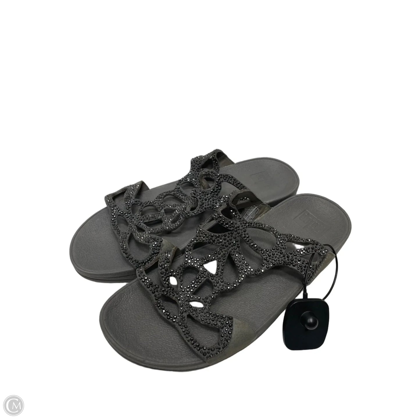 Sandals Heels Wedge By Fitflop In Grey, Size: 9