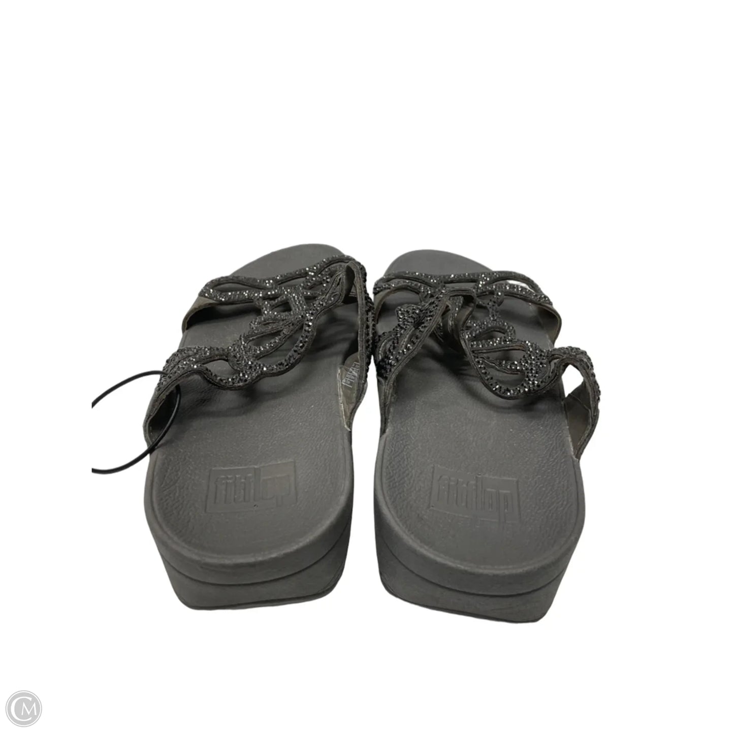 Sandals Heels Wedge By Fitflop In Grey, Size: 9