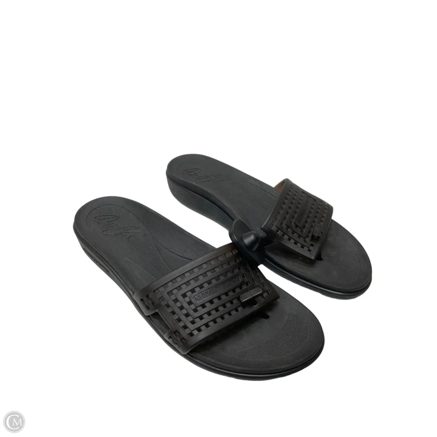 Sandals Heels Wedge By Donald Pliner In Black, Size: 9