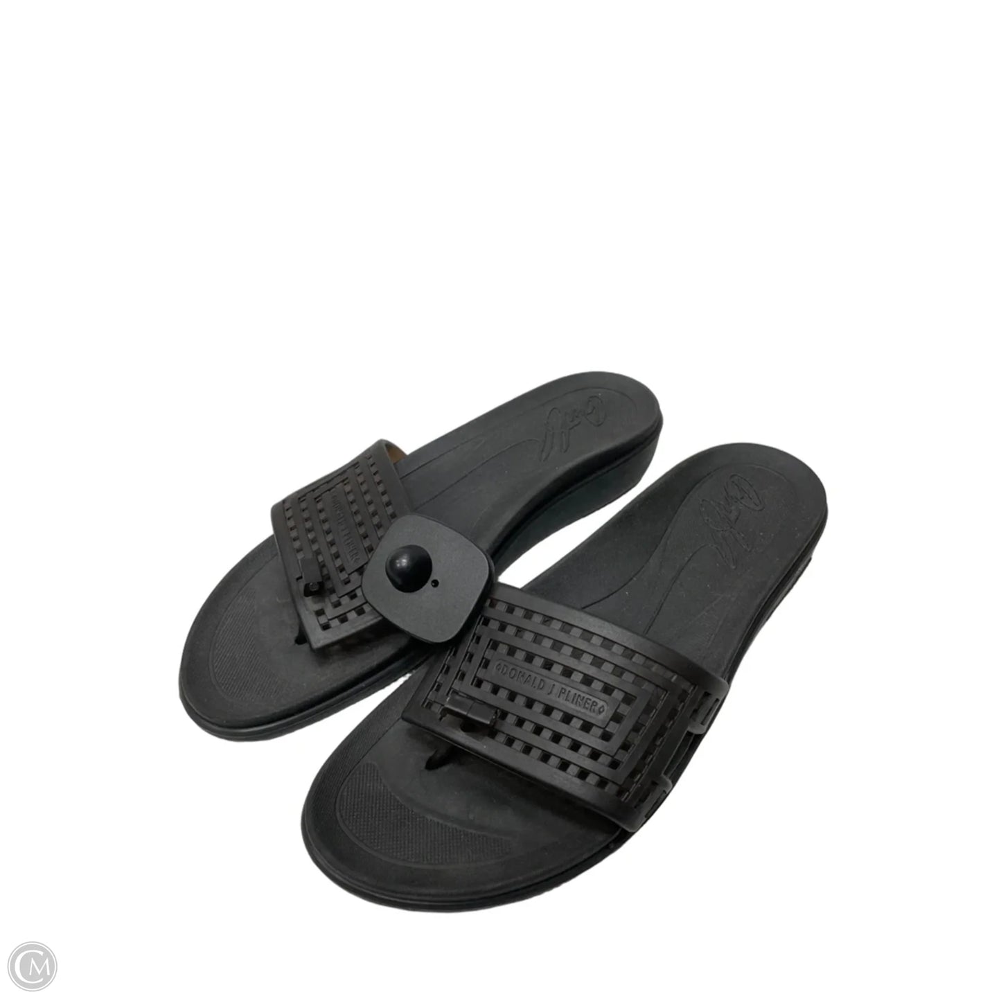 Sandals Heels Wedge By Donald Pliner In Black, Size: 9