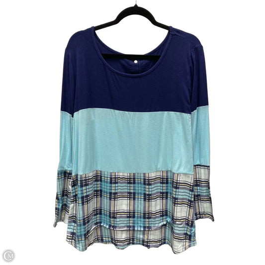 Top Long Sleeve By Clothes Mentor In Blue, Size: 2x