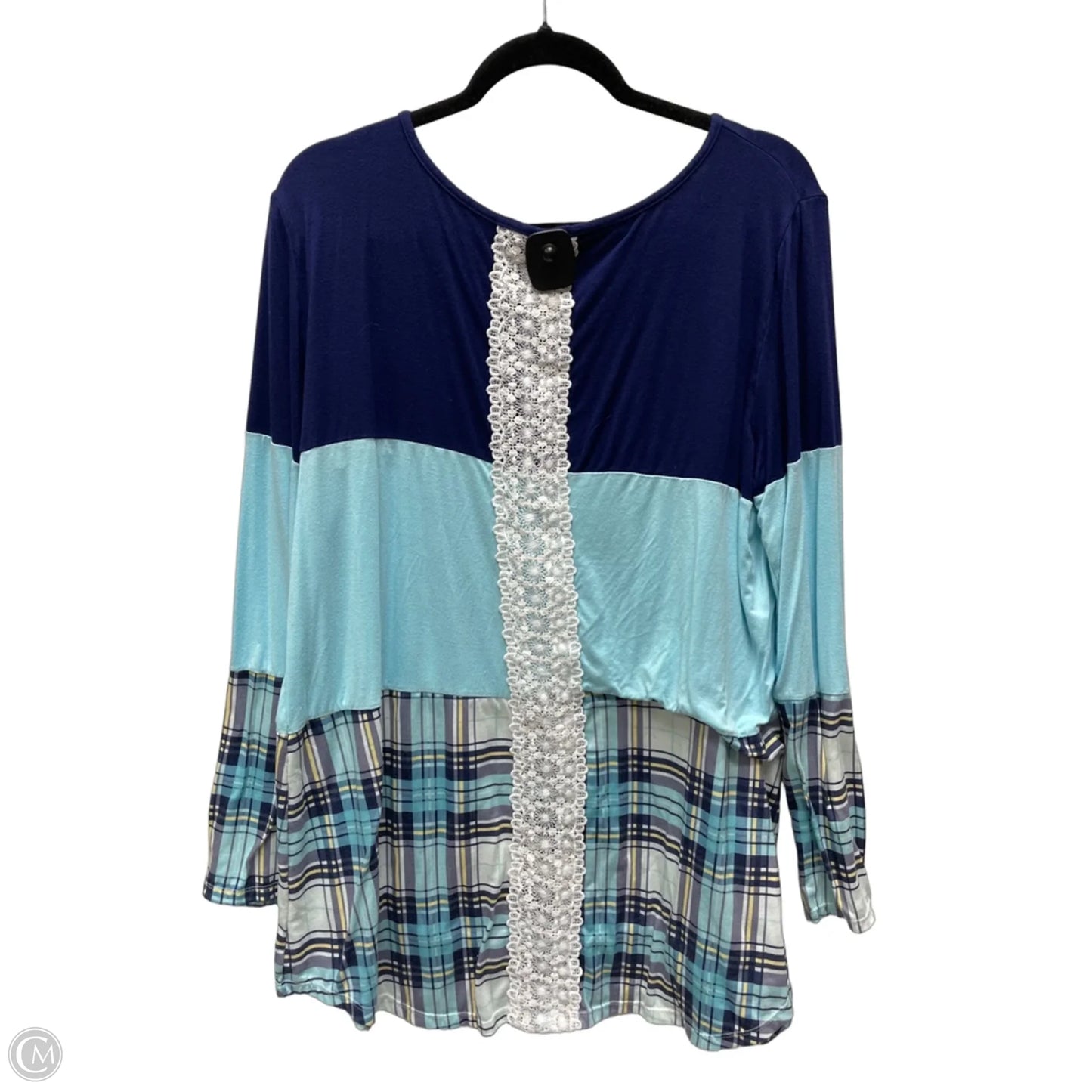 Top Long Sleeve By Clothes Mentor In Blue, Size: 2x