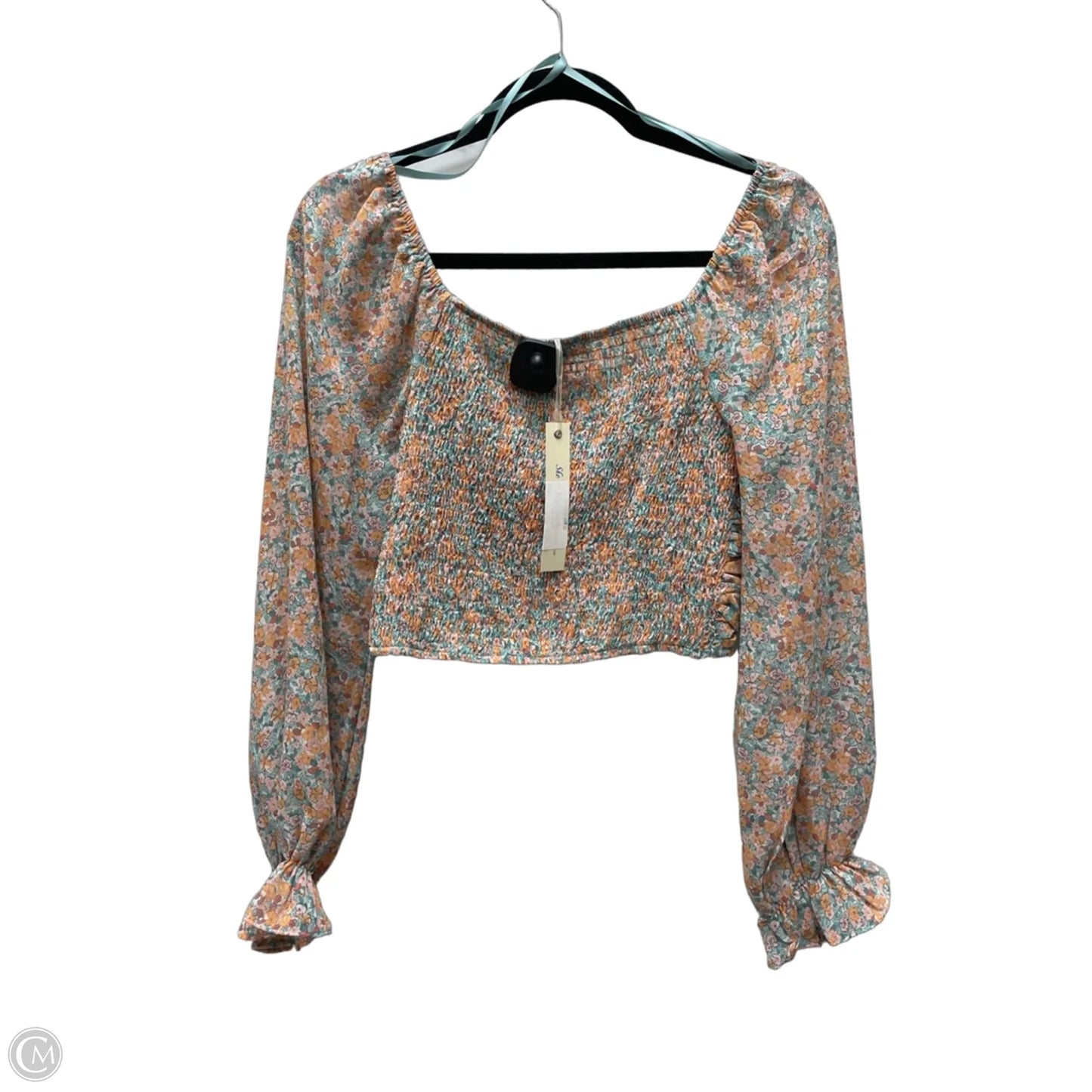 Top Long Sleeve By She + Sky In Floral Print, Size: S