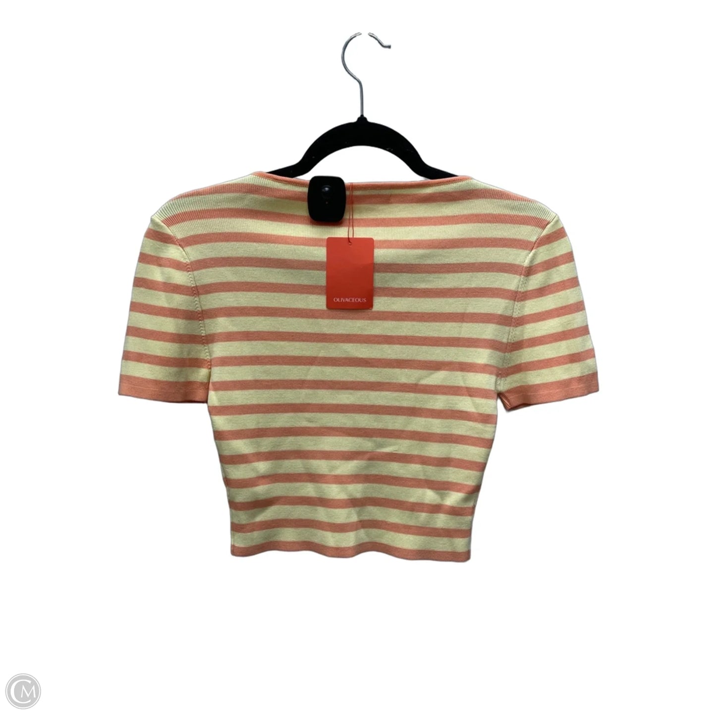 Top Short Sleeve By Olivaceous In Striped Pattern, Size: M