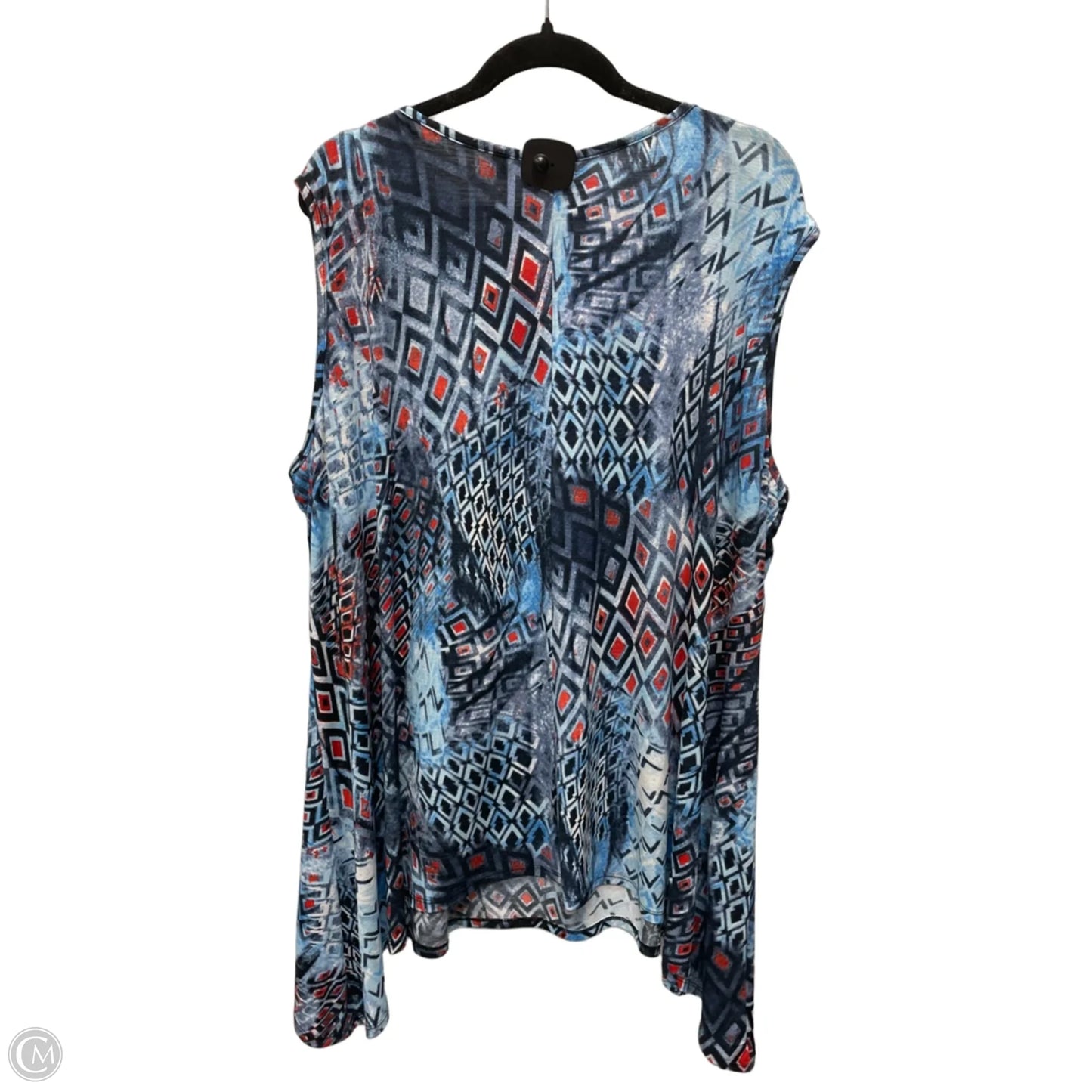 Tunic Sleeveless By Cato In Geometric Pattern, Size: 3x