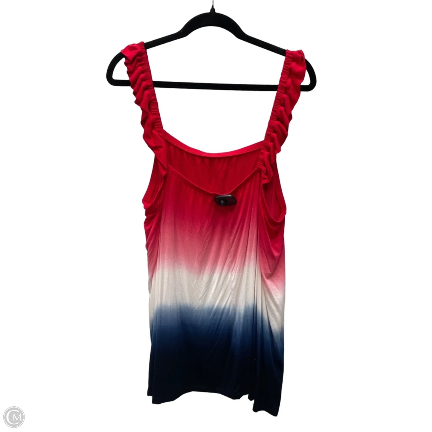 Top Sleeveless By Lane Bryant In Blue & Red & White, Size: 3x