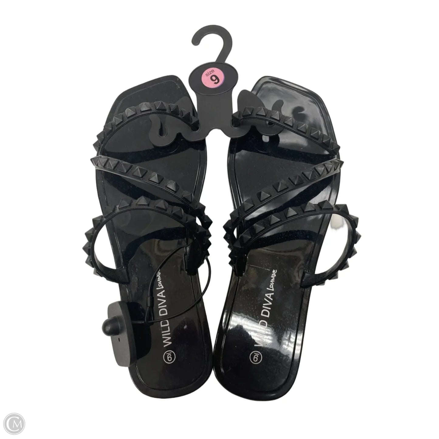 Sandals Flats By Wild Diva In Black, Size: 9