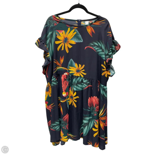 Dress Casual Short By Clothes Mentor In Floral Print, Size: 3x