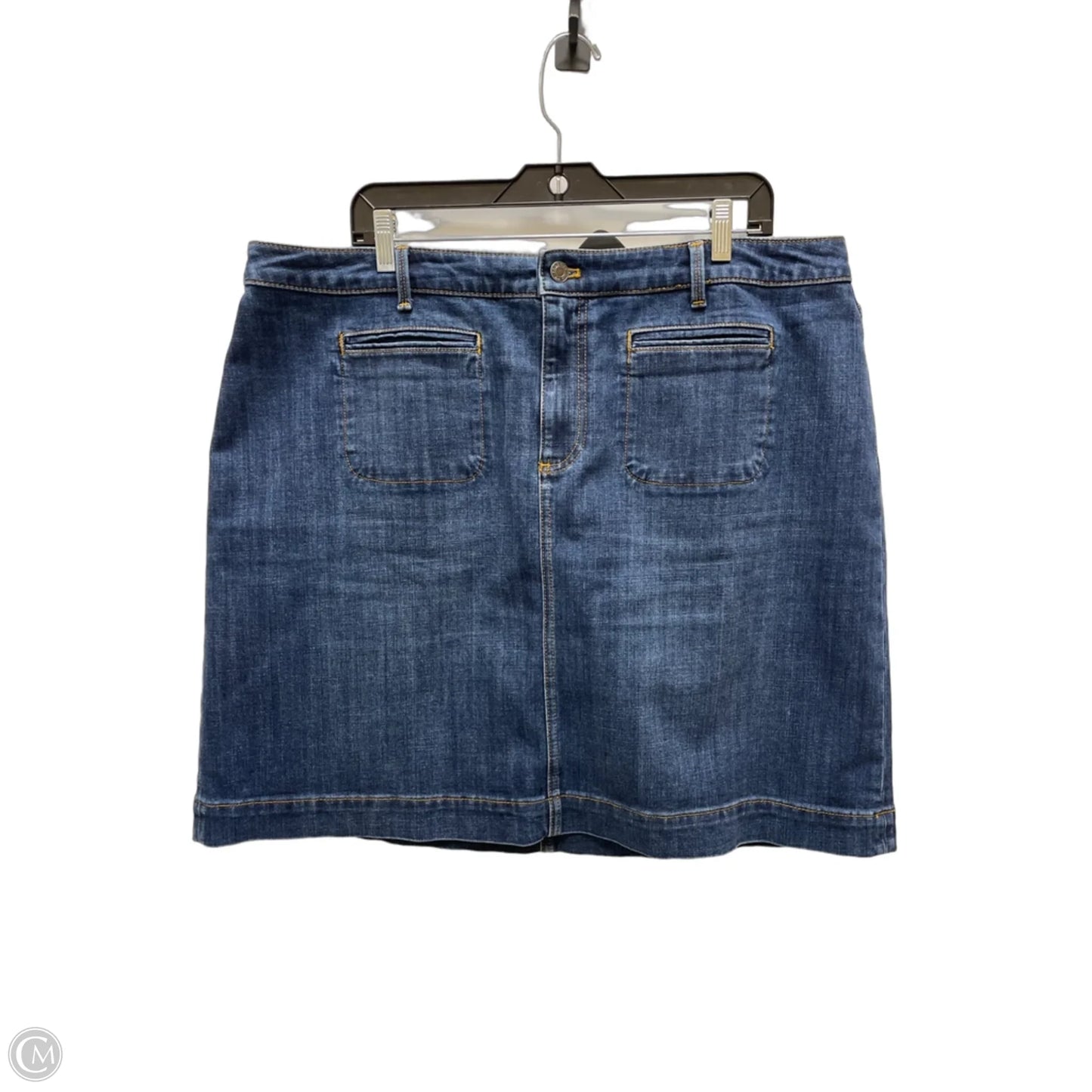 Skirt Mini & Short By Talbots In Blue Denim, Size: 16