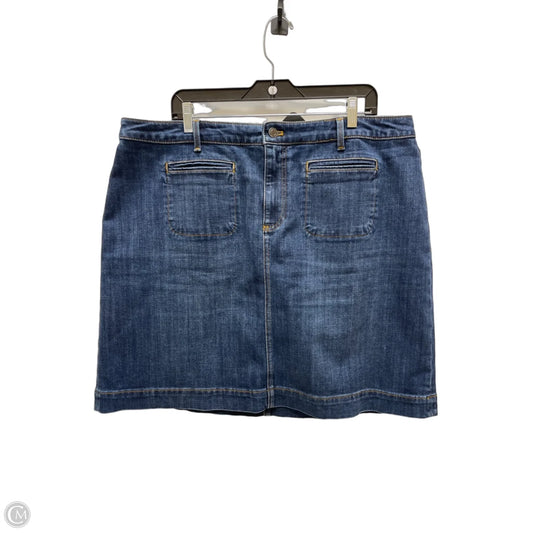 Skirt Mini & Short By Talbots In Blue Denim, Size: 16
