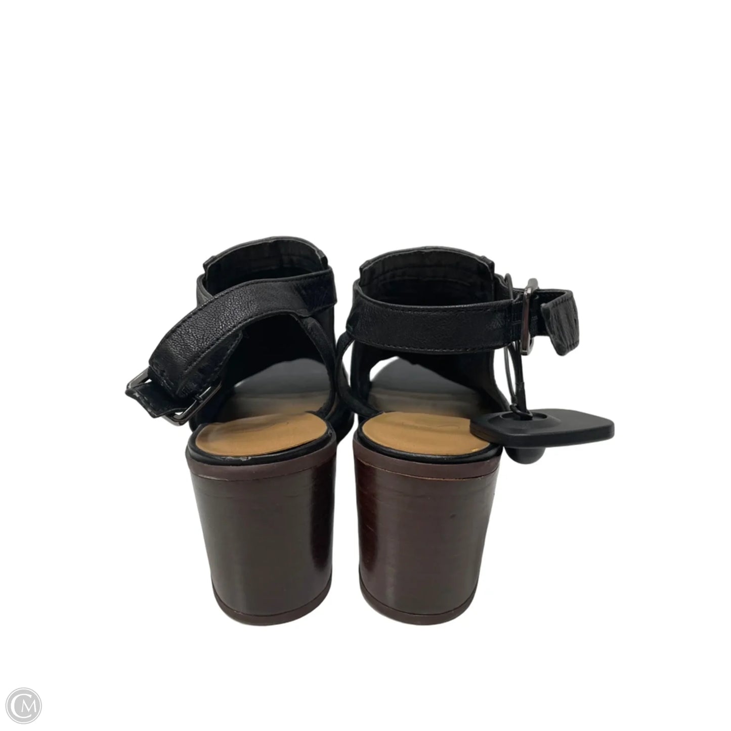 Sandals Heels Block By Franco Sarto In Black, Size: 8