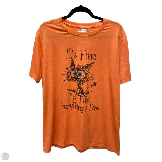 Top Short Sleeve By Clothes Mentor In Orange, Size: L