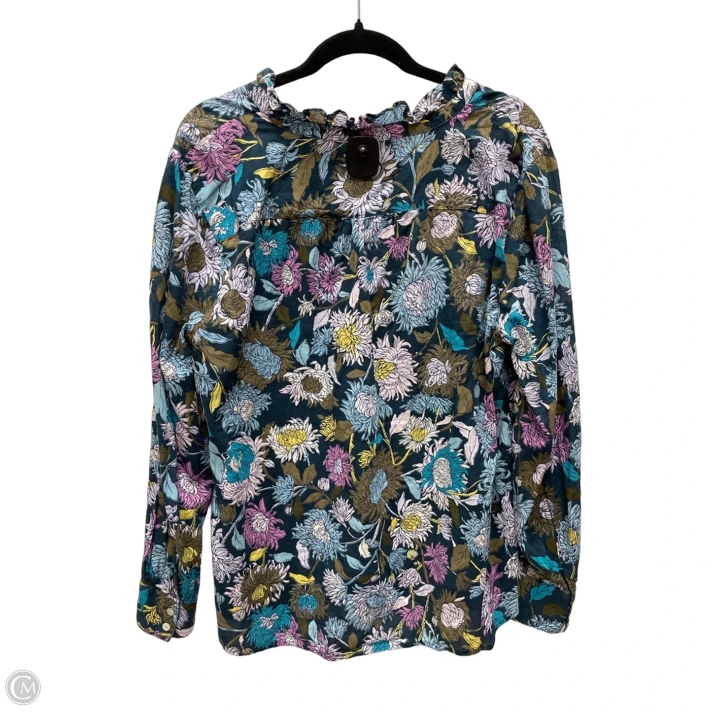 Top Long Sleeve By Talbots In Floral Print, Size: Xl
