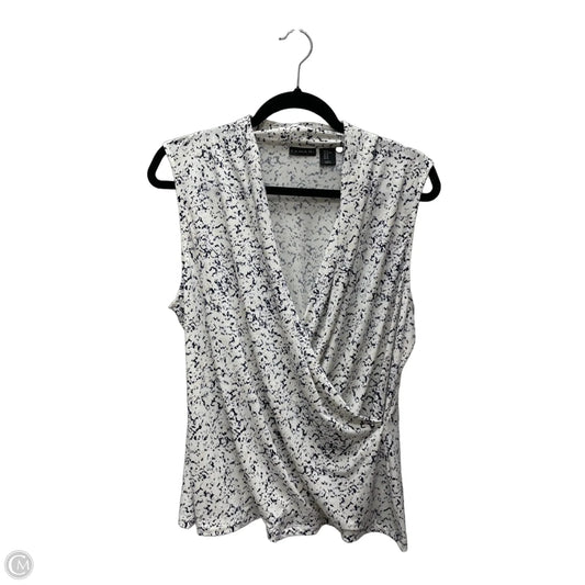 Top Sleeveless By Tahari In Cream & Tan, Size: Xl