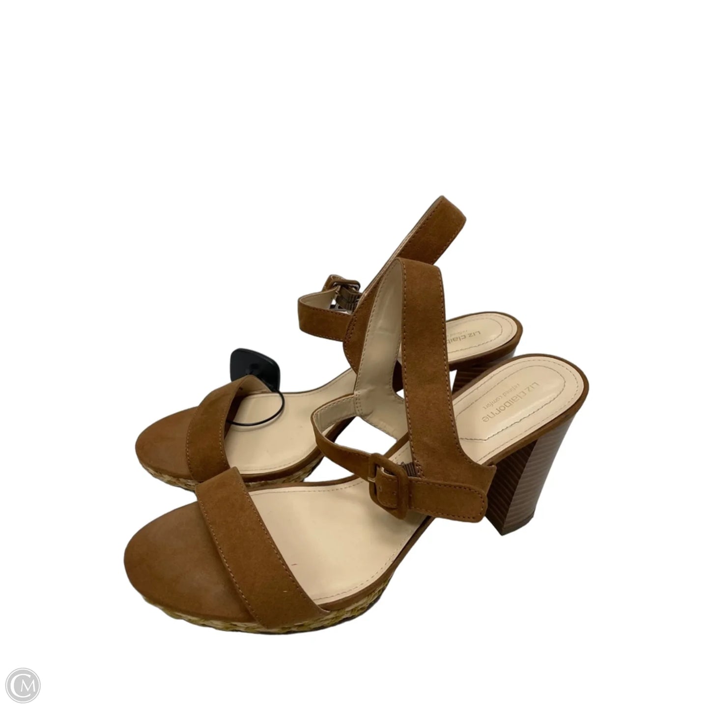 Sandals Heels Block By Liz Claiborne In Tan, Size: 11