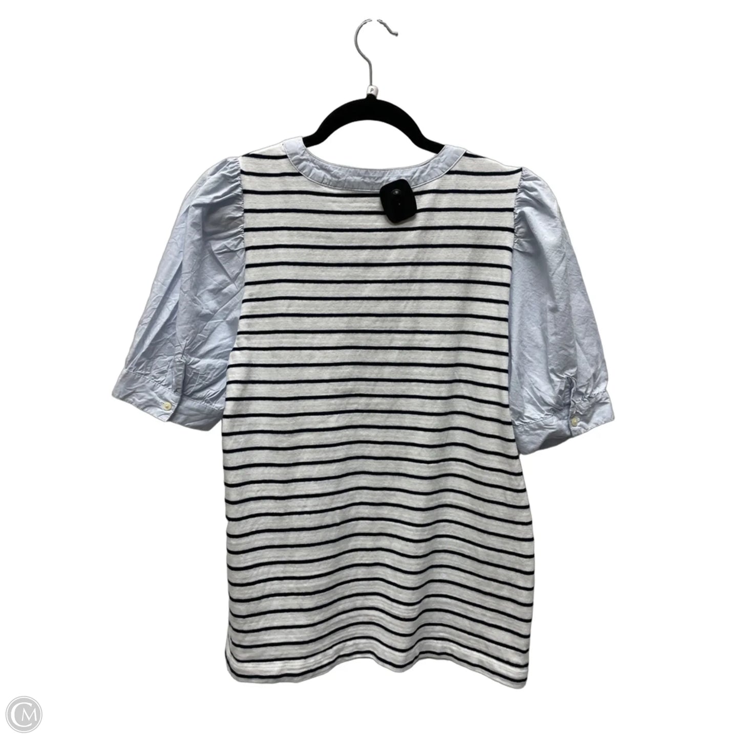 Top Short Sleeve By Loft In Striped Pattern, Size: Lp