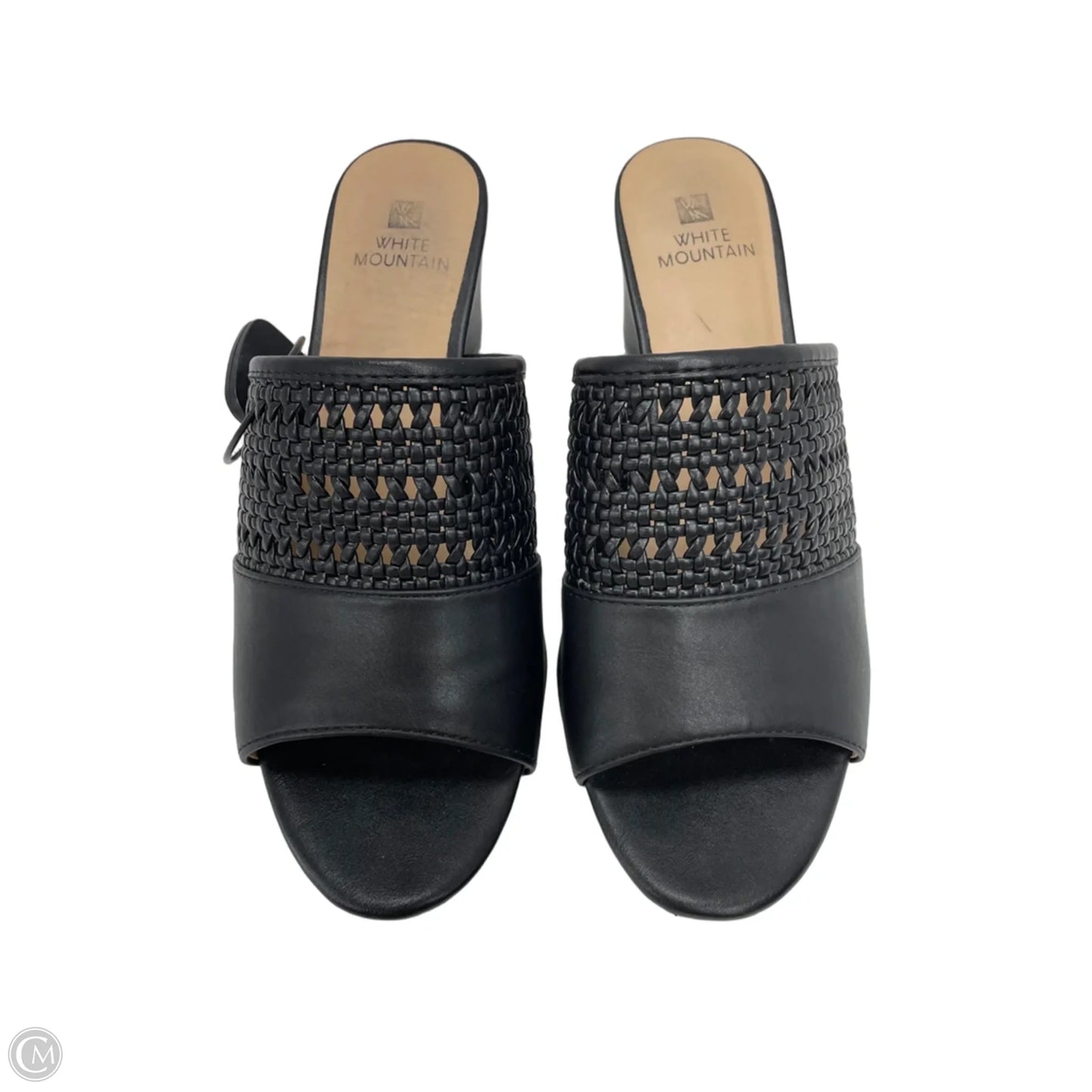 Sandals Heels Block By White Mountain In Black, Size: 8